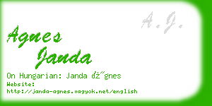 agnes janda business card